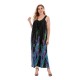 Plus Size  Bohemian Feather Print Shift Dress