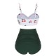 2PCS  Cherry Halter Bikini Set