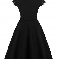 Plus Size Black  Bat Swing Dress