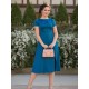 Blue  Pearl Buttons Darlene Dress