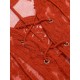 Red  Embroidery Hollow Wrap Cover-up