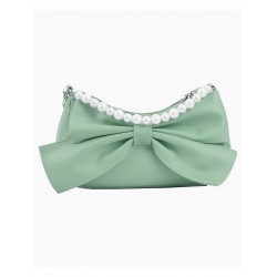  Bowknot Pearl Solid Underarm Bag