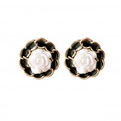  Black Shining Rose Earrings