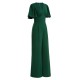 Green  Solid V-Neck Jumpsuit