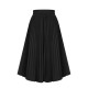 Black  Elegant Pleated Skirt