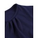 Plus Size Dark Blue  Keyhole Swing Dress