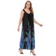 Plus Size  Bohemian Feather Print Shift Dress