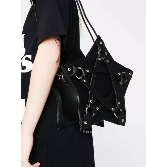 Black Halloween Star Solid Bag