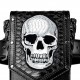 Black Halloween Embroidered Skull Bag