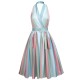 Rainbow  Stripe Pocket Swing Dress