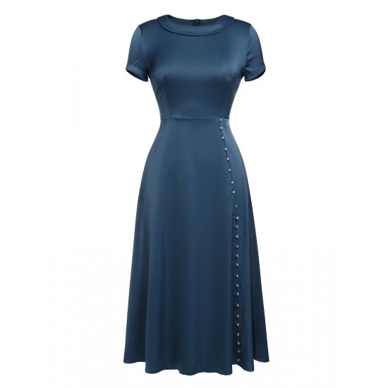 Blue  Pearl Buttons Darlene Dress