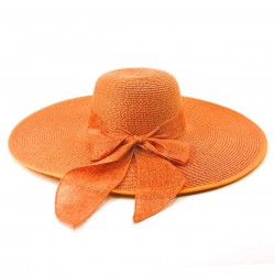 Ribbon Wide Brim Raffia Sun Hat