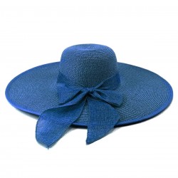 Ribbon Wide Brim Raffia Sun Hat