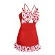  Polka Dot Bowknot Patchwork Swimsuit