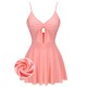 Pink  Bow Halter One-piece Swimsuit