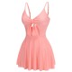 Pink  Bow Halter One-piece Swimsuit