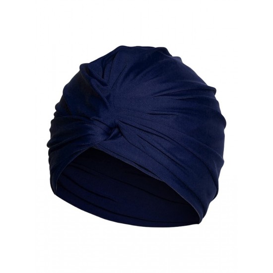  Solid Pleated Wrap Swim Hat